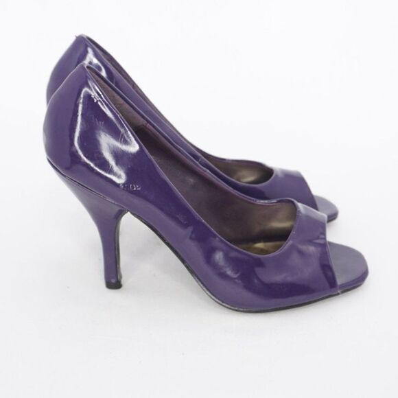 Pierre Dumas Purple Patent Leather Branda 2 Heels, Size 6.5 - Picture 5 of 8